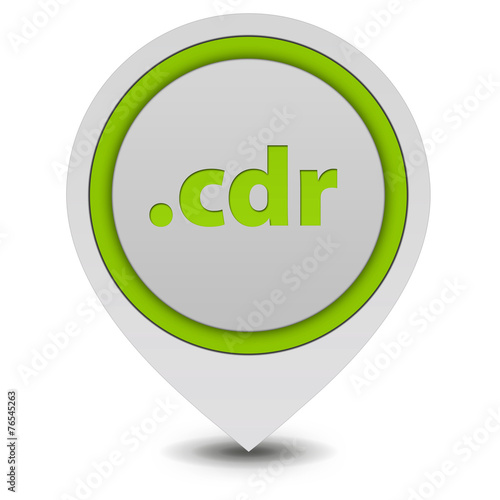 .cdr pointer icon on white background