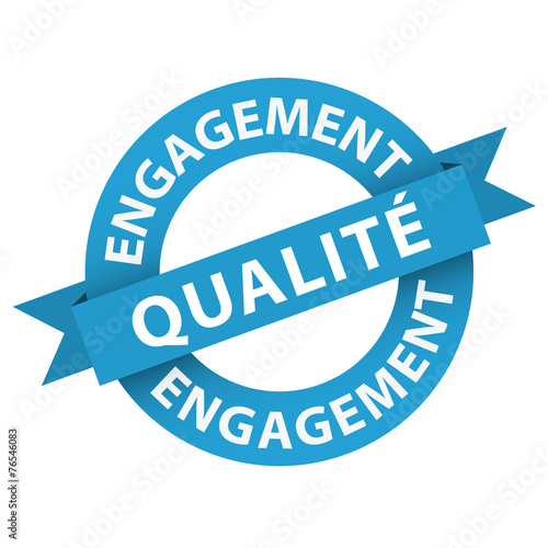Tampon Publicitaire "ENGAGEMENT QUALITE" (icône marketing)