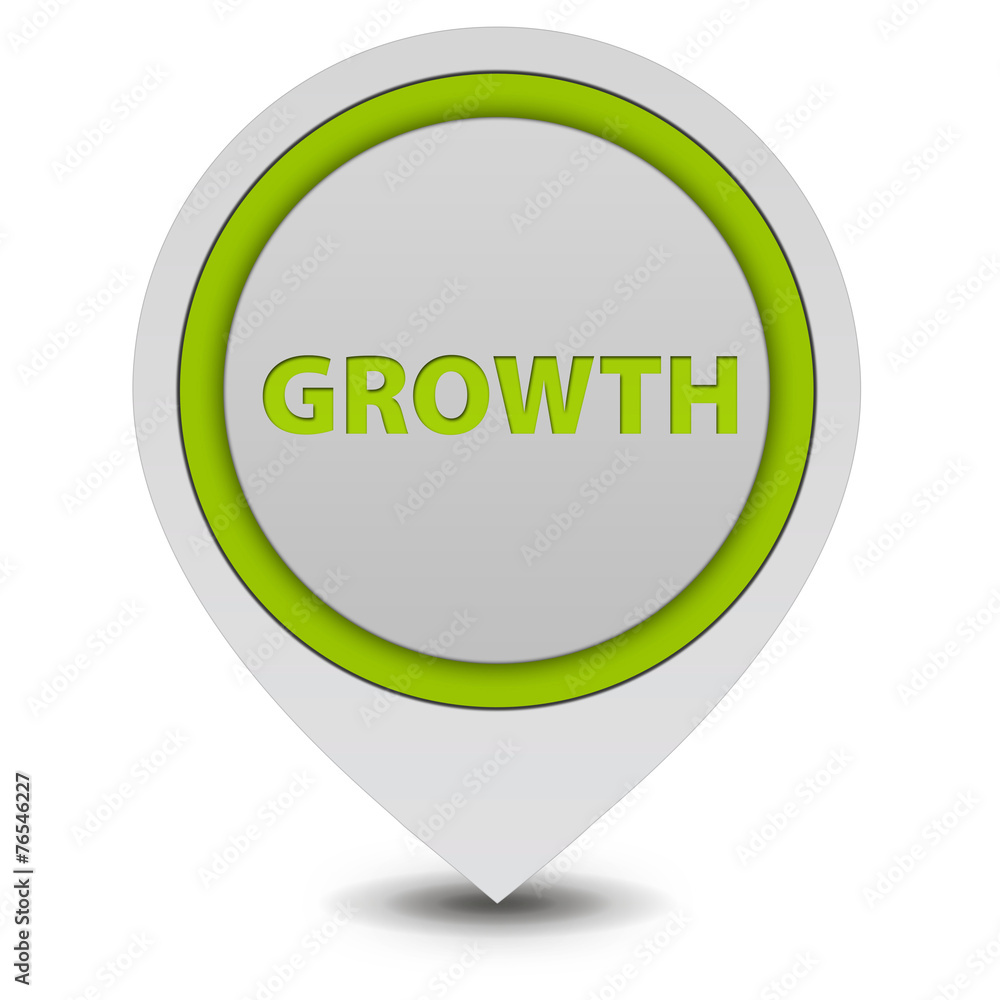 Growth pointer icon on white background Growth pointer icon on white background