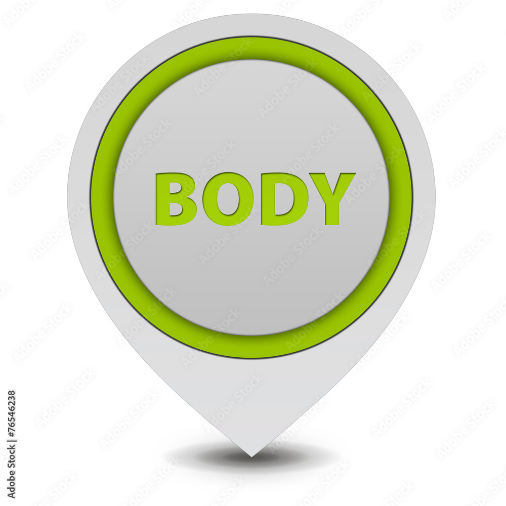 Body pointer icon on white background Body pointer icon on white background