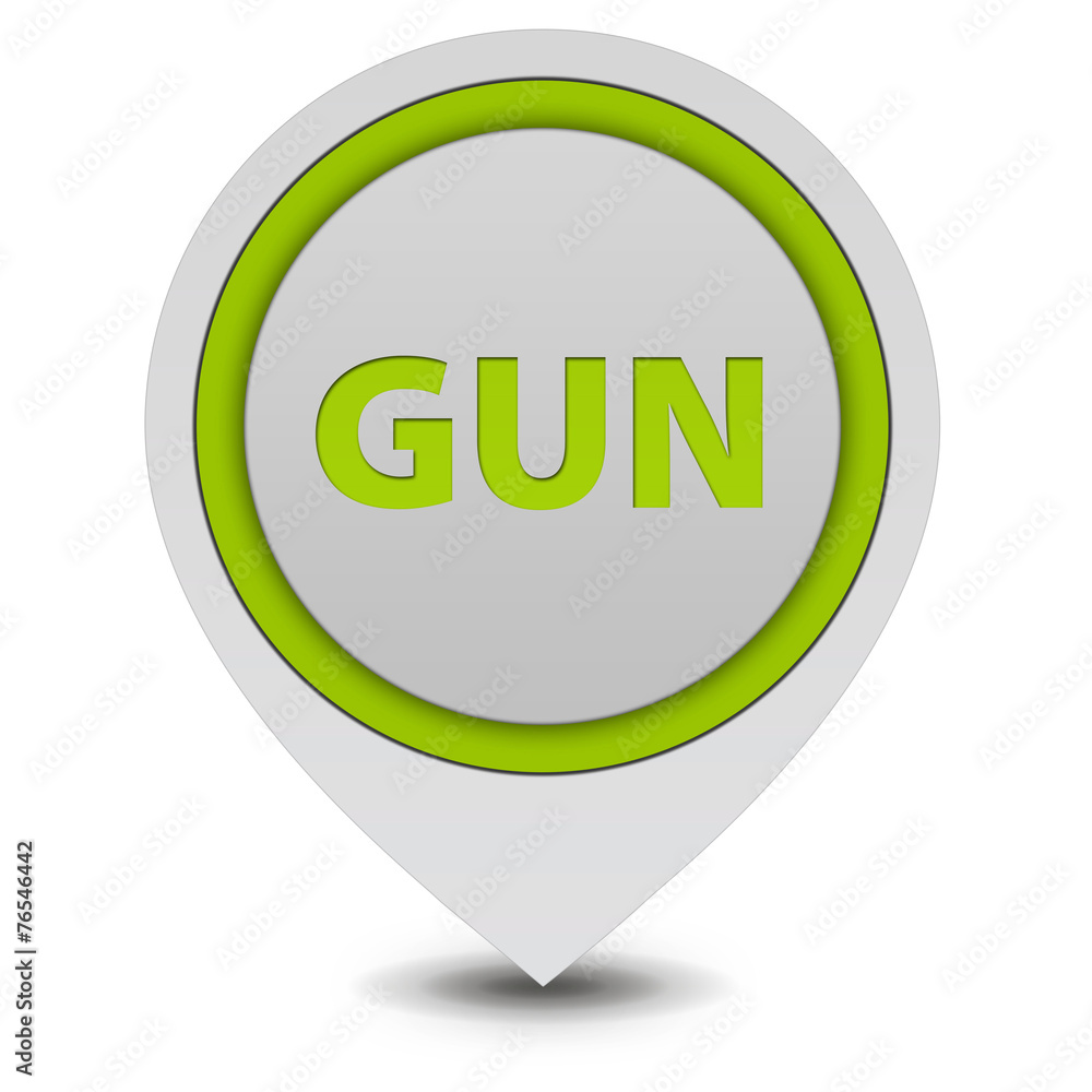 Gun pointer icon on white background Gun pointer icon on white background