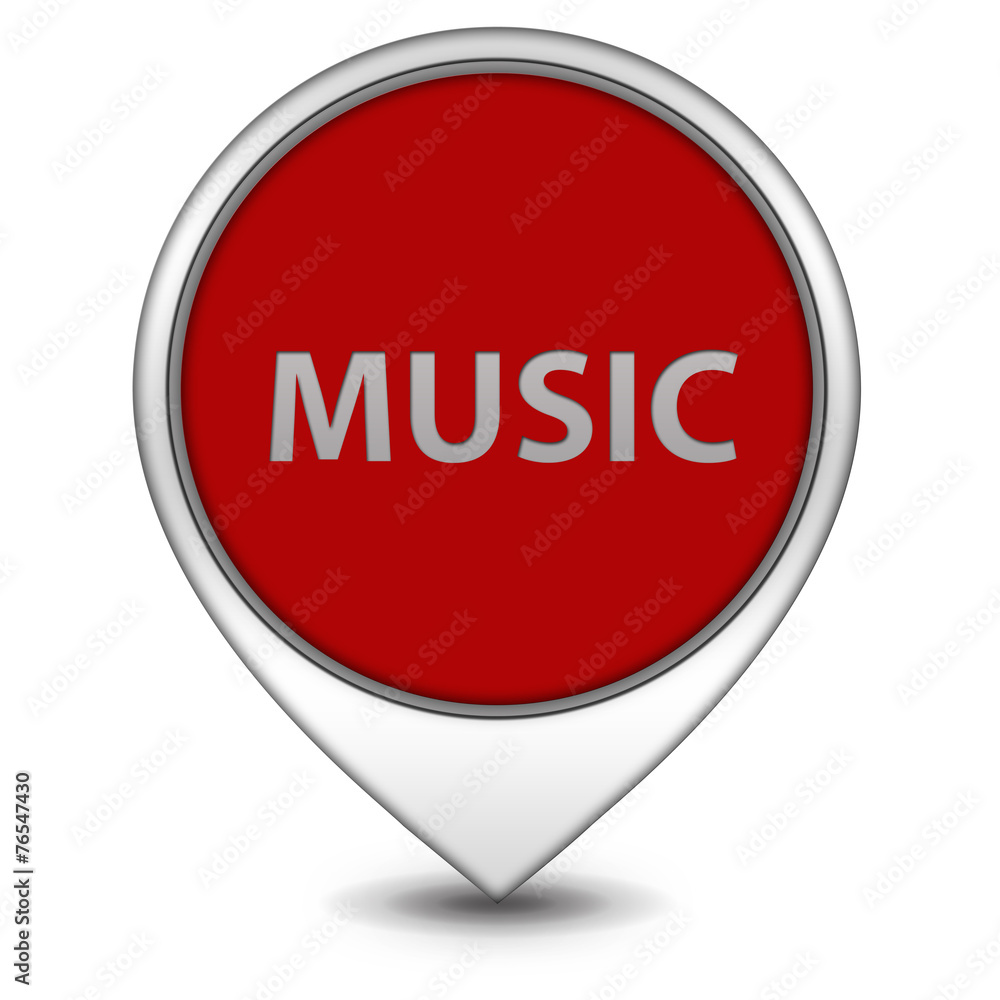 music pointer icon on white background music pointer icon on white background