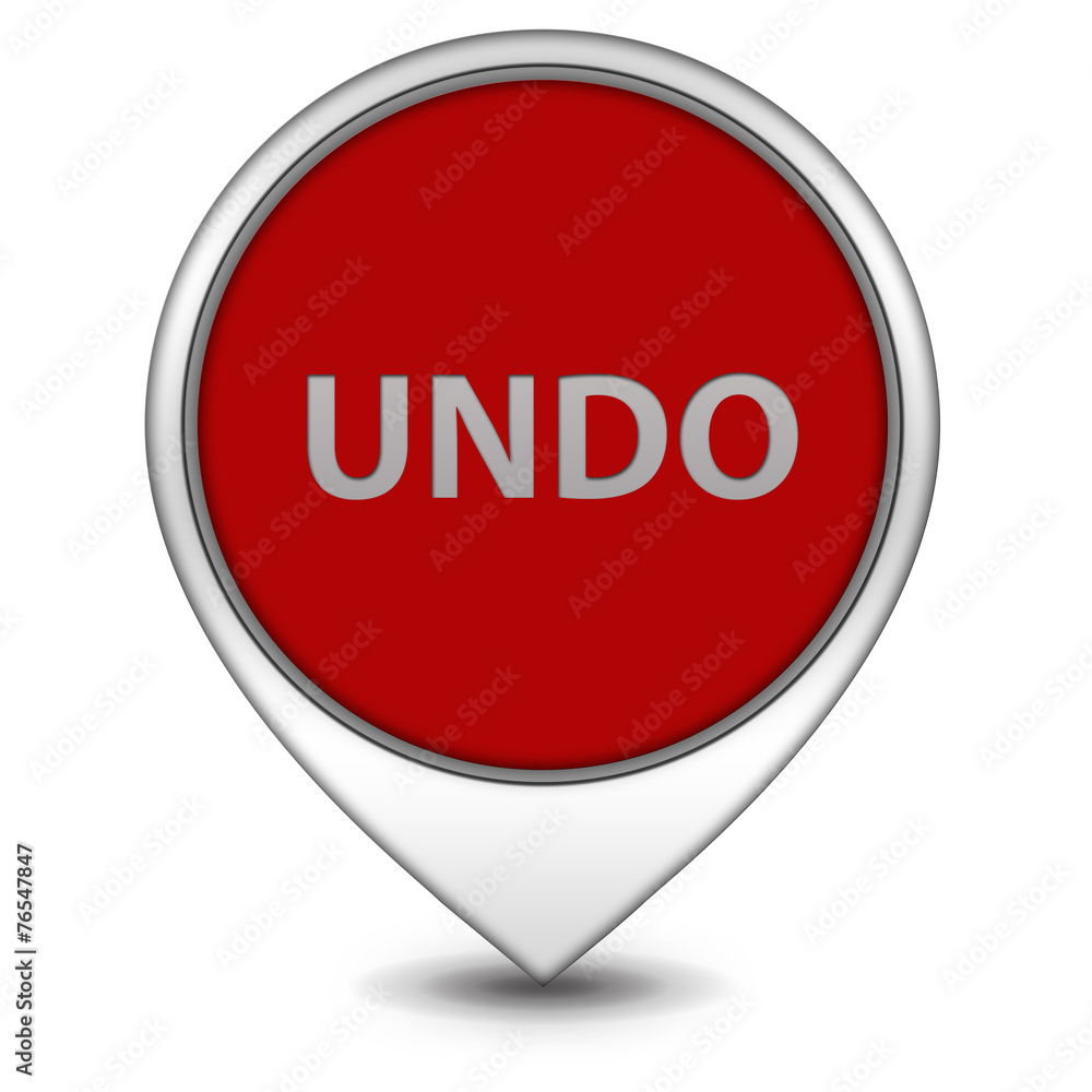 undo pointer icon on white background undo pointer icon on white background