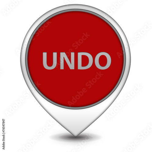 Obraz na płótnie undo pointer icon on white background