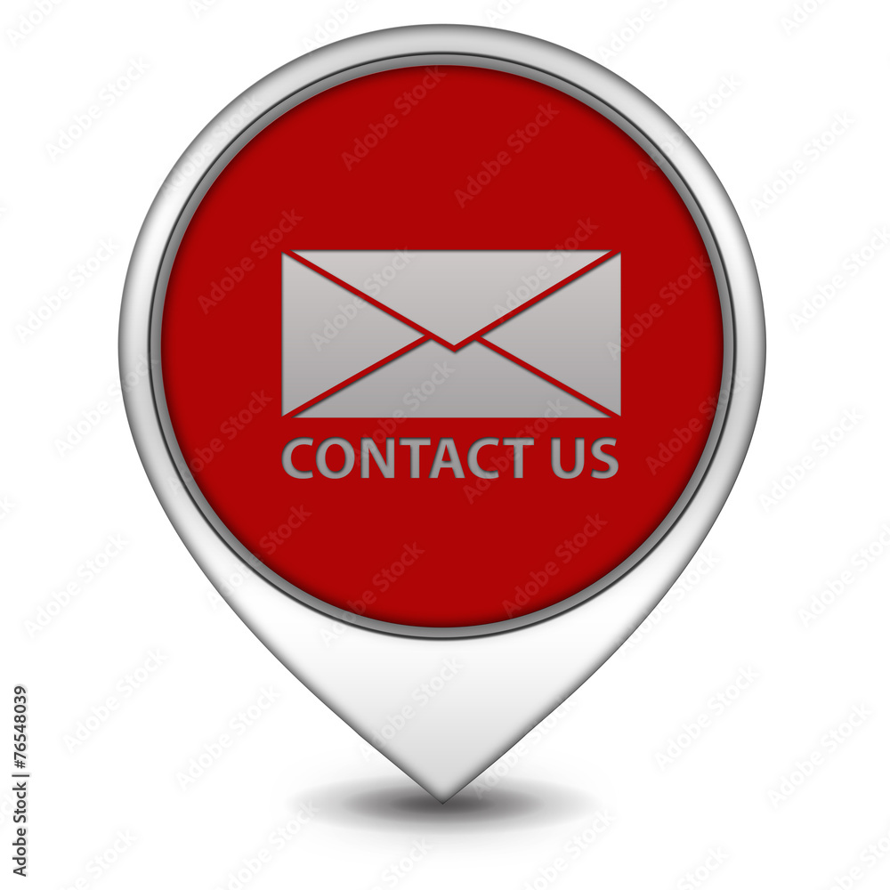 Contact us pointer icon on white background Contact us pointer icon on white background