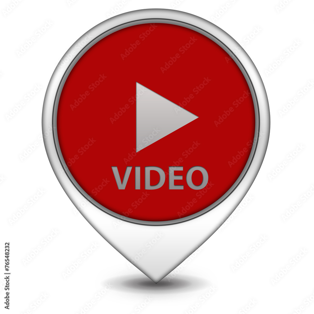 video pointer icon on white background video pointer icon on white background