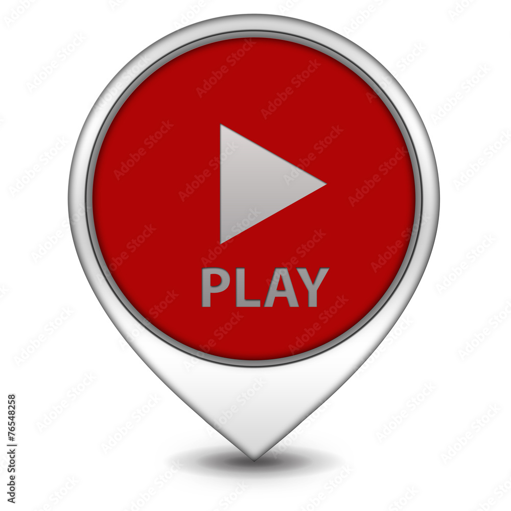 play pointer icon on white background play pointer icon on white background