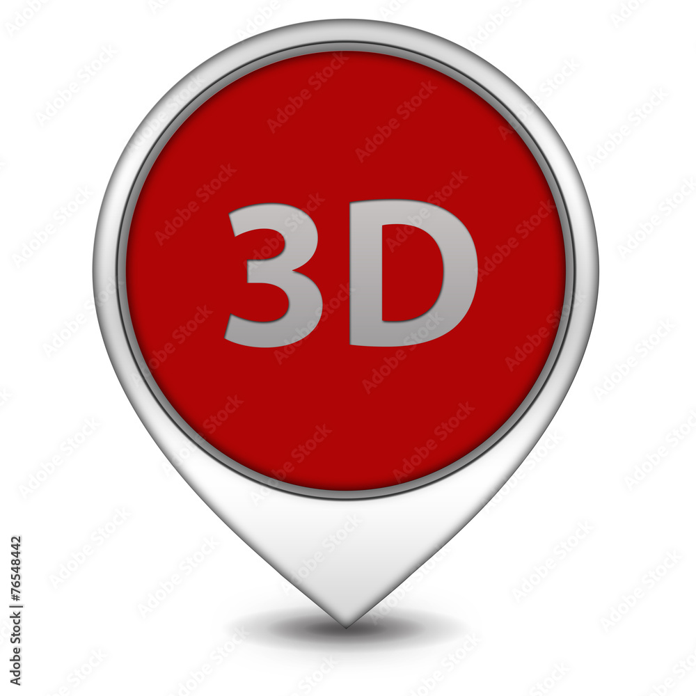3d pointer icon on white background 3d pointer icon on white background