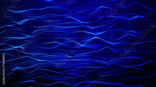 Abstract wawes in blue on black photo