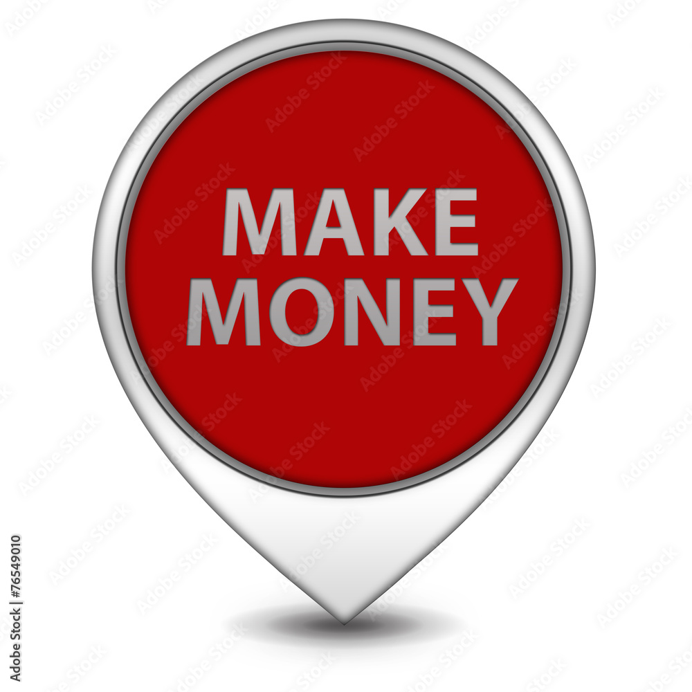 Make money pointer icon on white background Make money pointer icon on white background