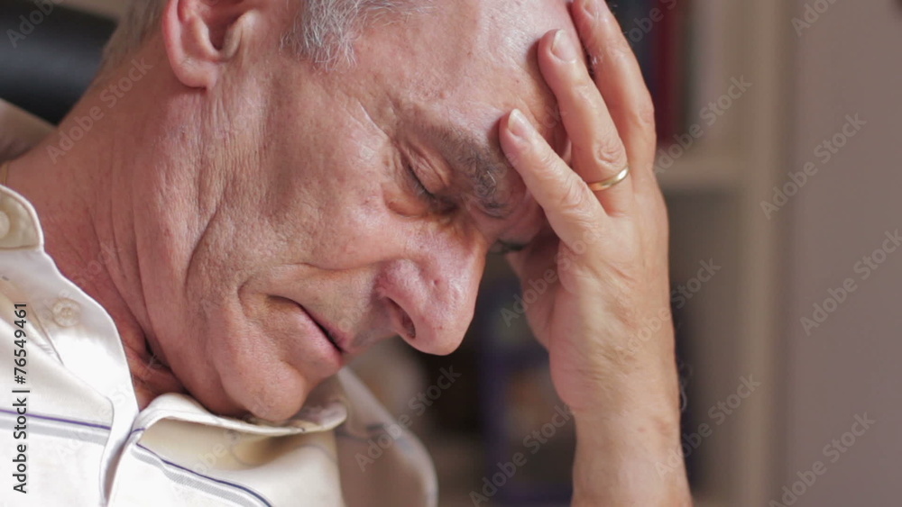 Depressed old man Depressed old man