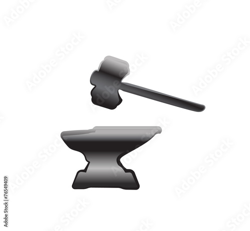 anvil blacksmith symbol vector illlustration