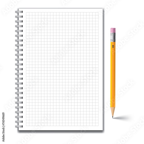 Notebook and pencil