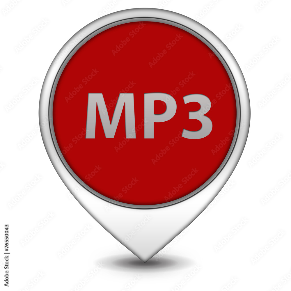 MP3 pointer icon on white background MP3 pointer icon on white background
