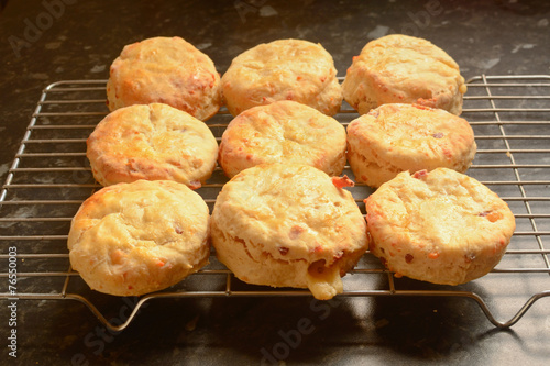 Scones cooling on wire rack