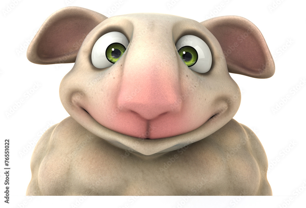 Naklejka premium Fun sheep
