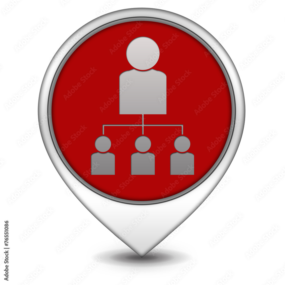 Hierarchy pointer icon on white background Hierarchy pointer icon on white background