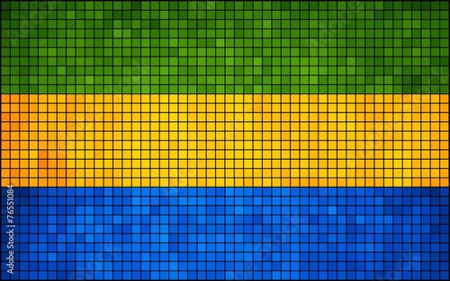 Abstract Mosaic Flag of Gabon