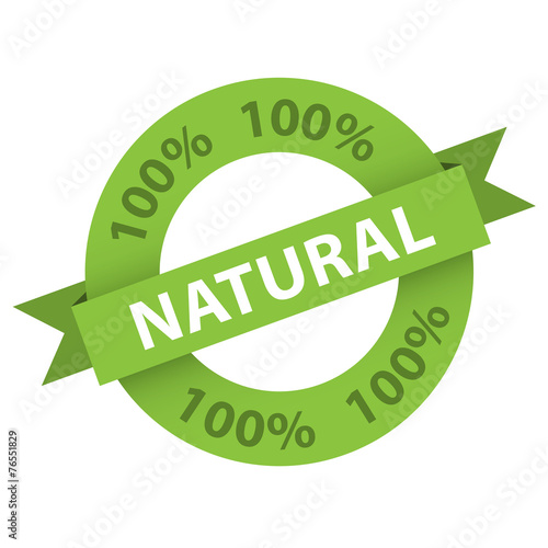 “100% NATURAL” stamp (vector marketing organic product)