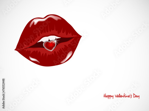 Heart in lips