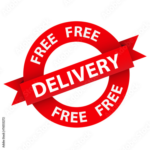 "FREE DELIVERY" Marketing Stamp (home express service shipping)