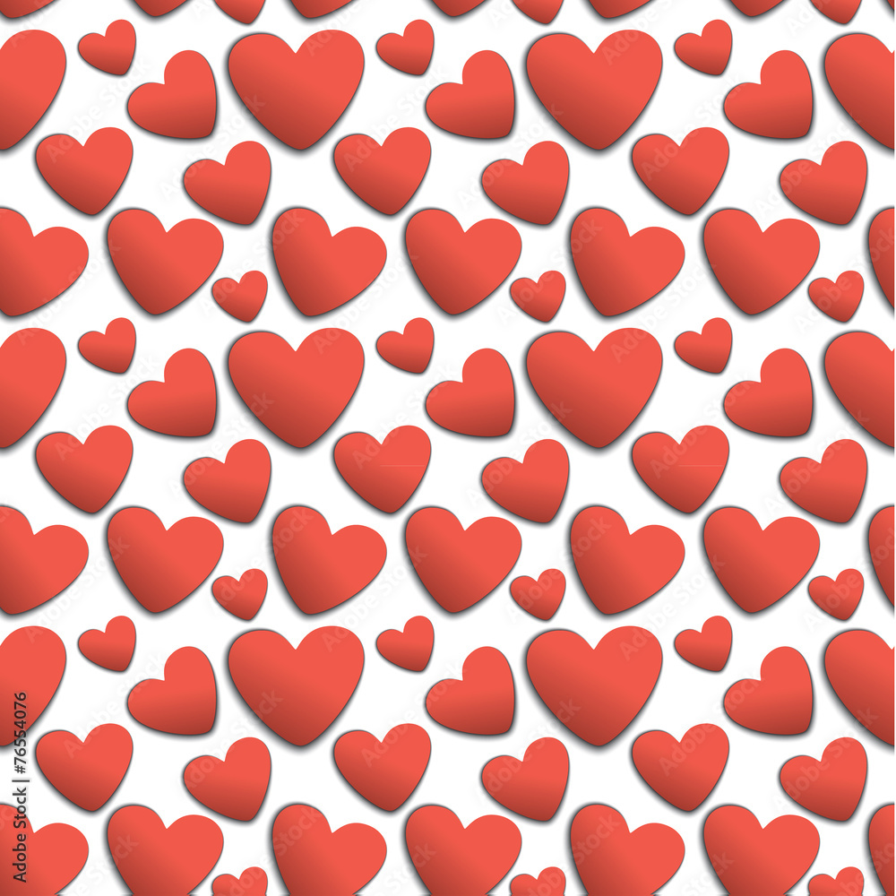 Decorative paper hearts in seamless pattern Decorative paper hearts in seamless pattern
