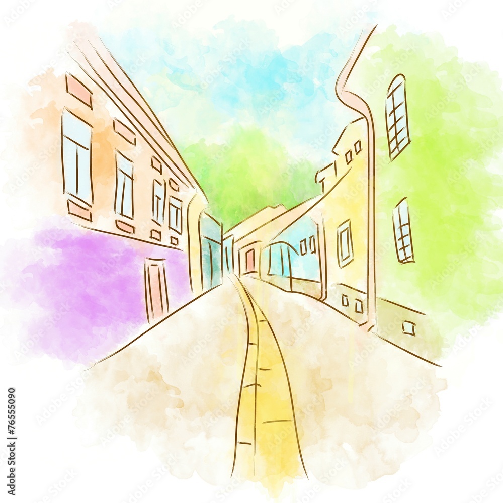 Abstract Old Town Street Abstract Old Town Street