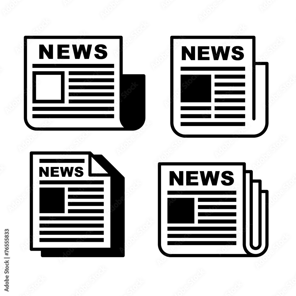 Newspaper Icons Set. Newspaper Icons Set.