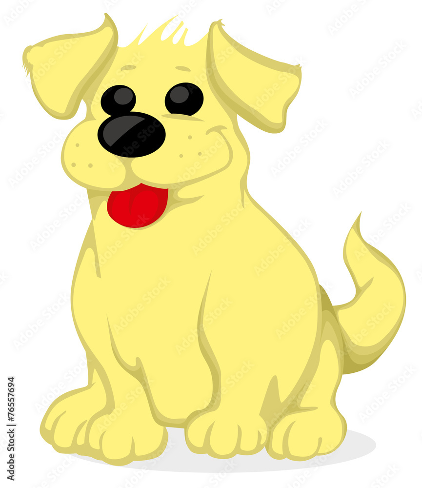 Cartoon golden retriever