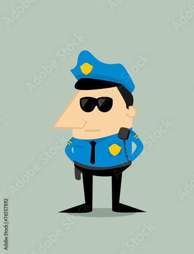 Cartoon plice officer