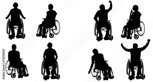 Vector silhouette of people.