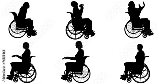 Vector silhouette of people.