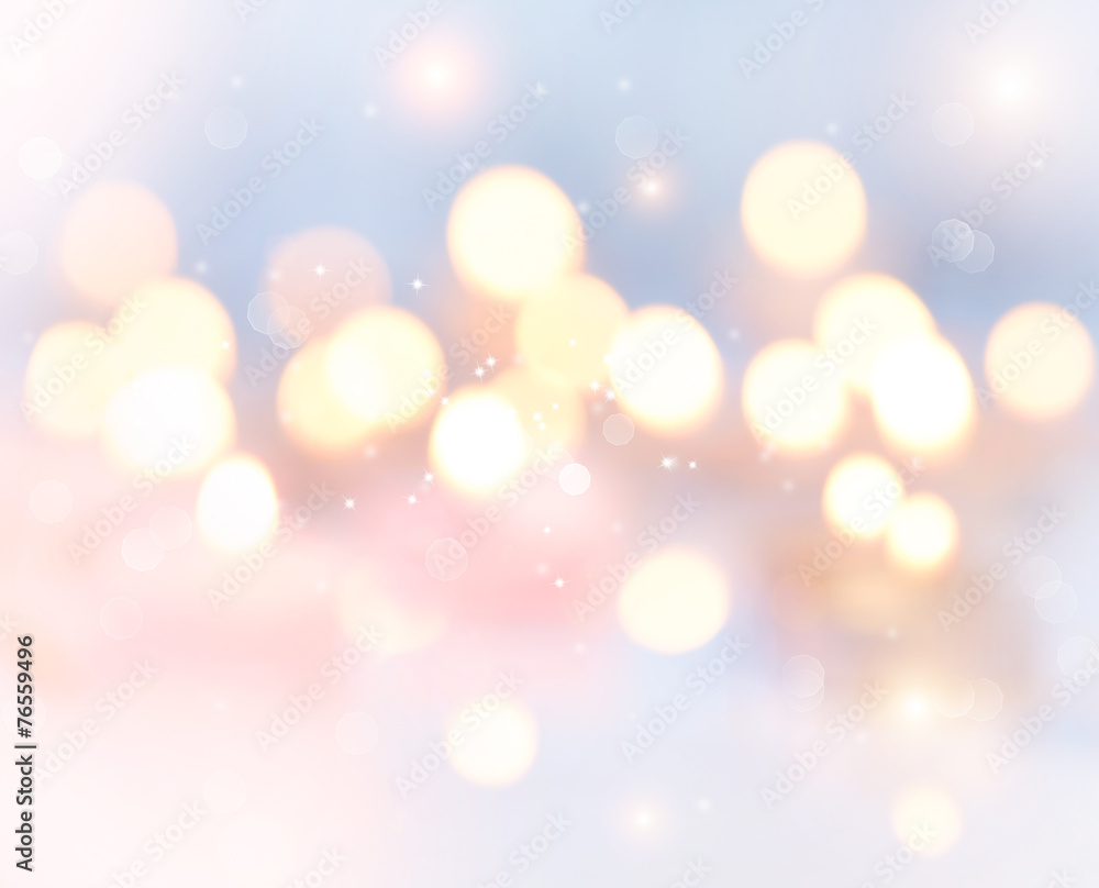 Holiday abstract glowing blurred background, bokeh