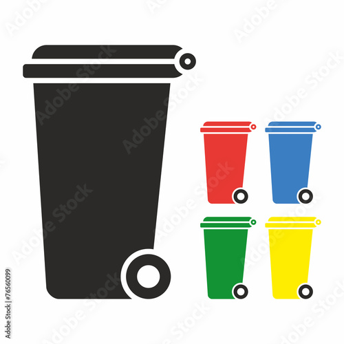 Vector Recycle Bin Trash and Garbage icon set