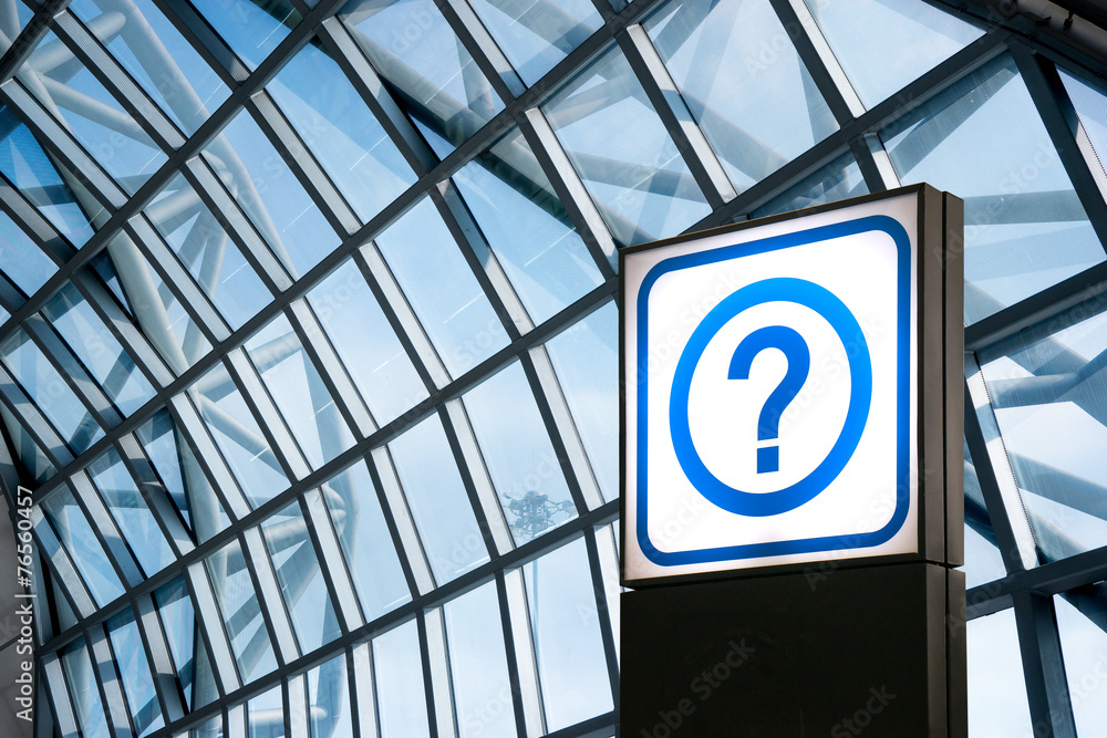 Fototapeta premium Help, information desk at the airport