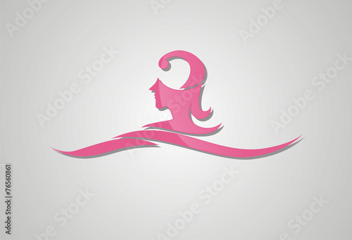 Woman hanger fashion logo vector