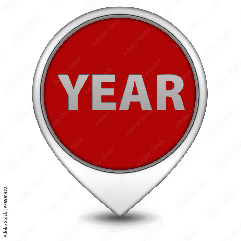 Year pointer icon on white background Year pointer icon on white background