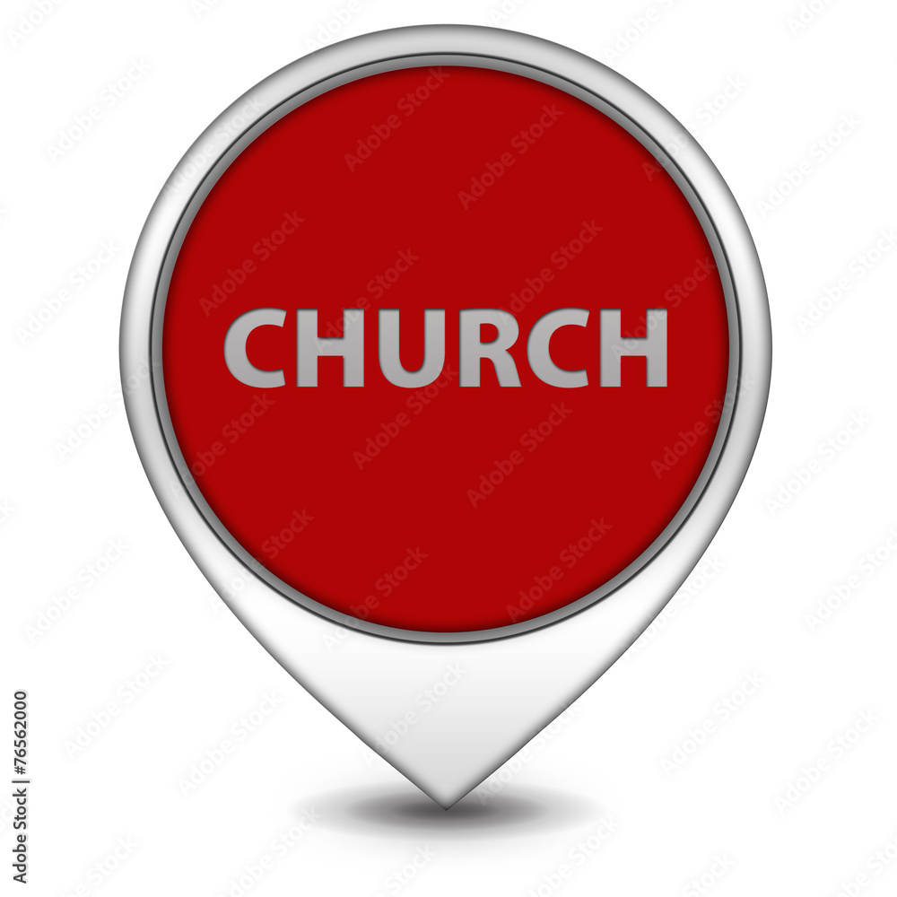 Church pointer icon on white background Church pointer icon on white background