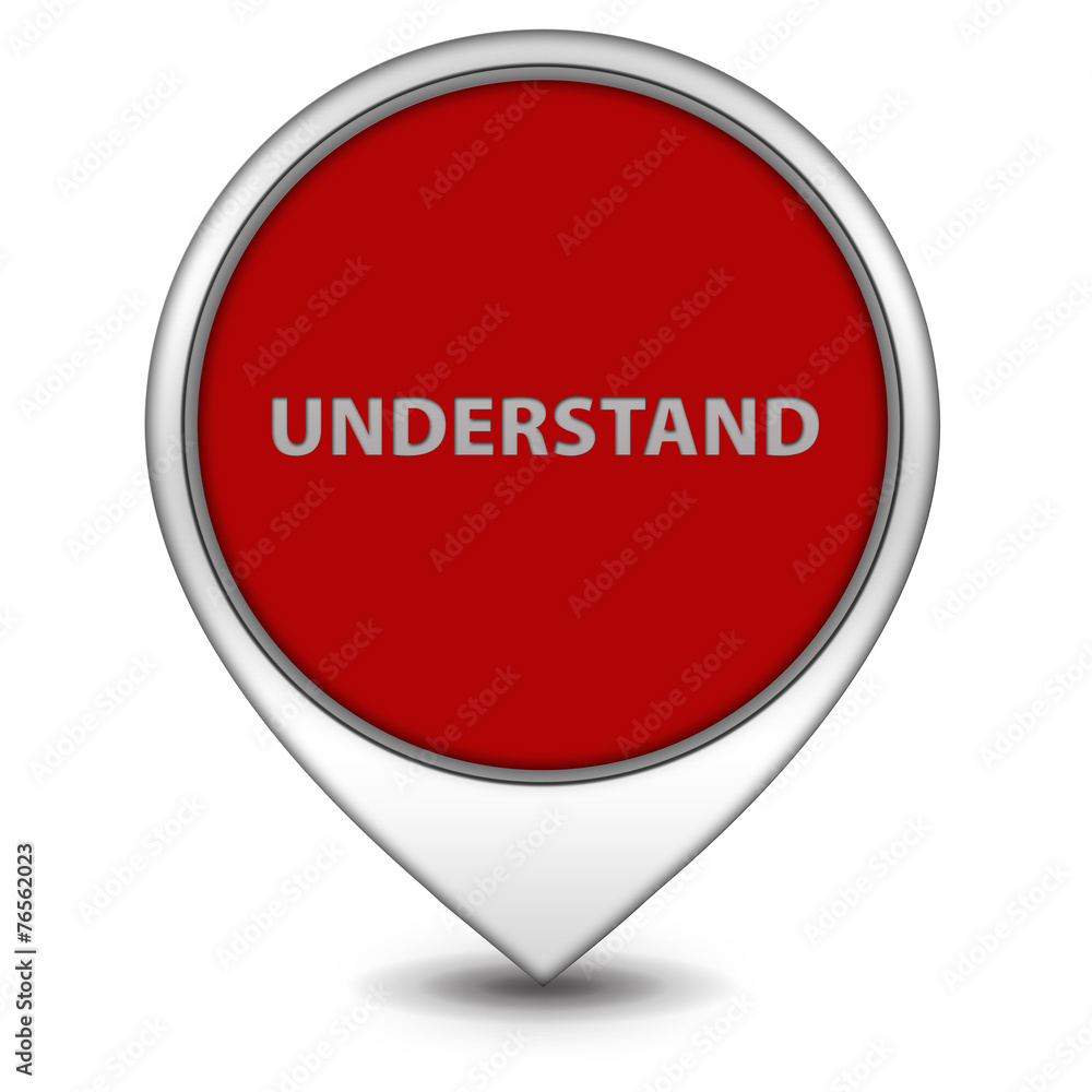 Understand pointer icon on white background Understand pointer icon on white background