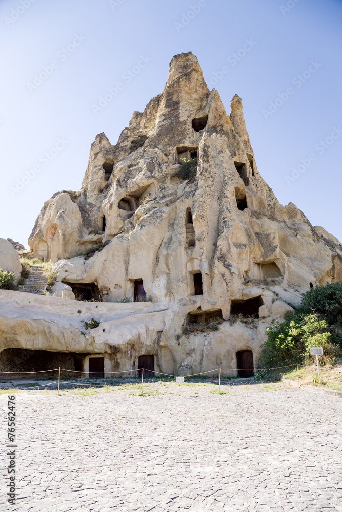 Cappadocia. The ruins of the cave monastery at Open Air Museum