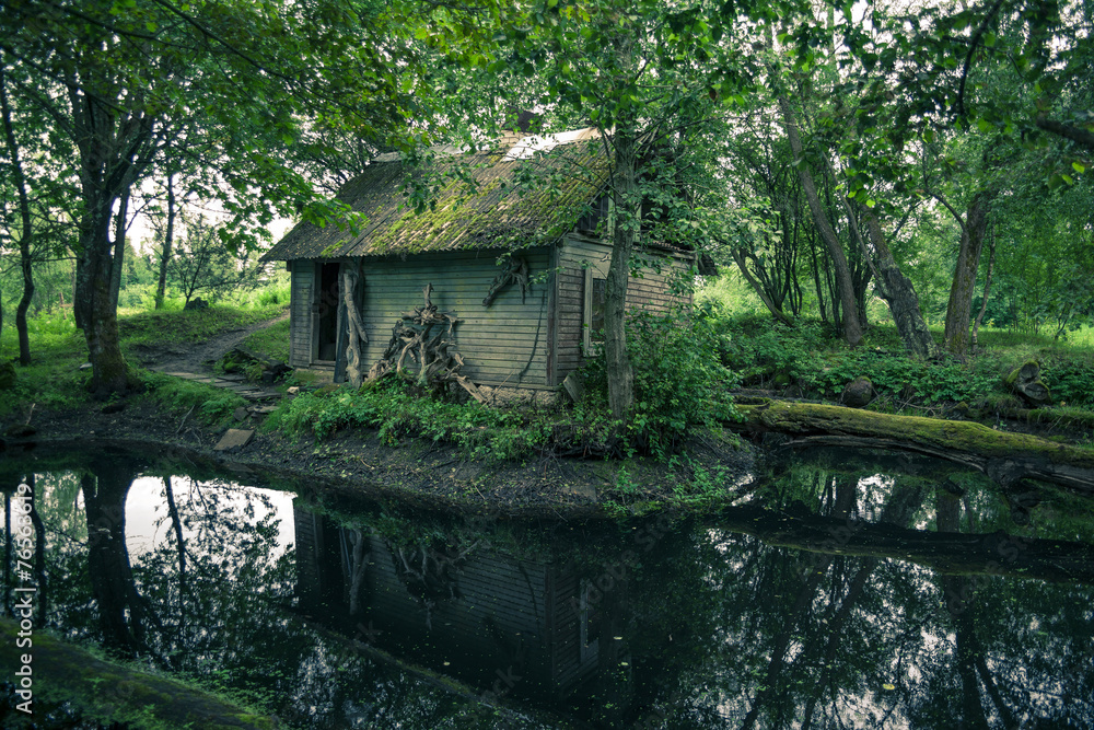 Abandoned mystical old house in Lithuania forest Abandoned mystical old house in Lithuania forest