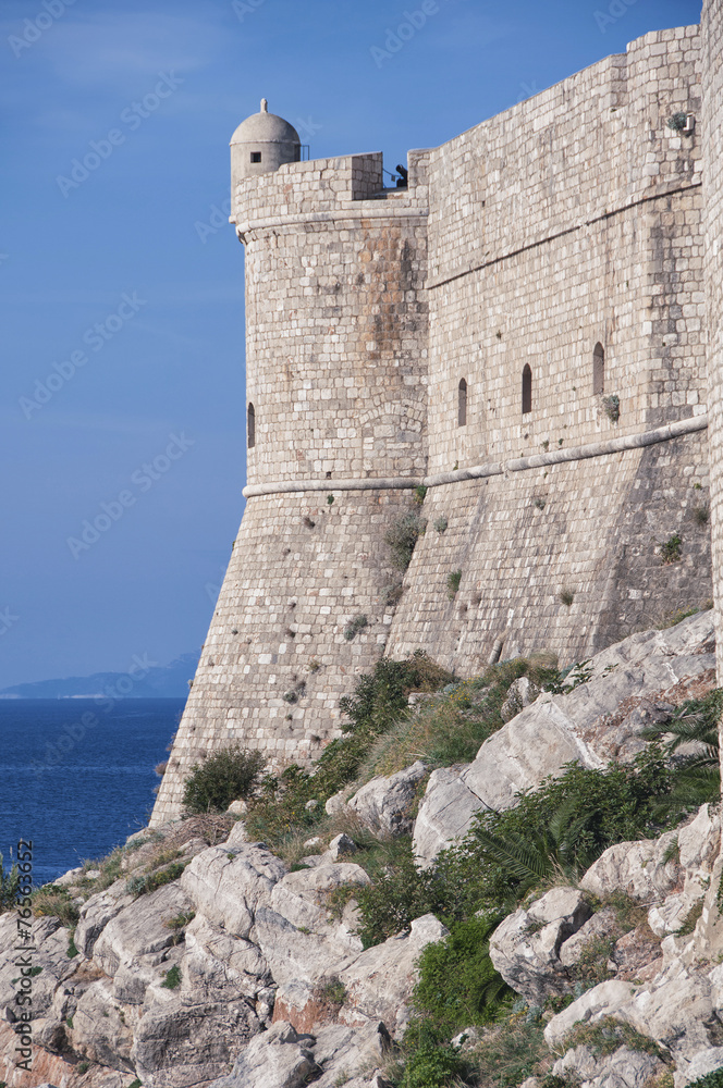 Defensive walls of Dubrovnik Fortress