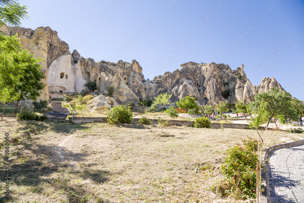 The ruins of the monastery complex at the Open Air Museum Goreme