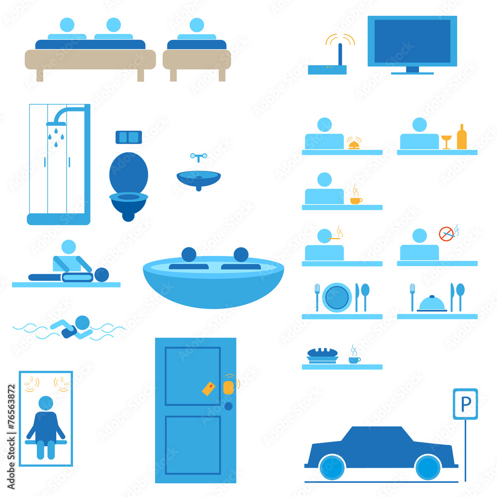 hotel web icons vector hotel web icons vector