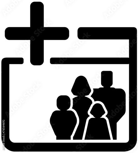 family medical black icon