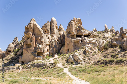 Turkey. Rocks with artificial caves in the National Park Goreme