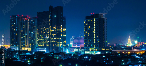 Bangkok City Night Light Capital City Thailand