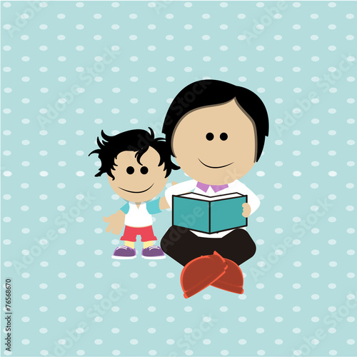 Dad reading with your child