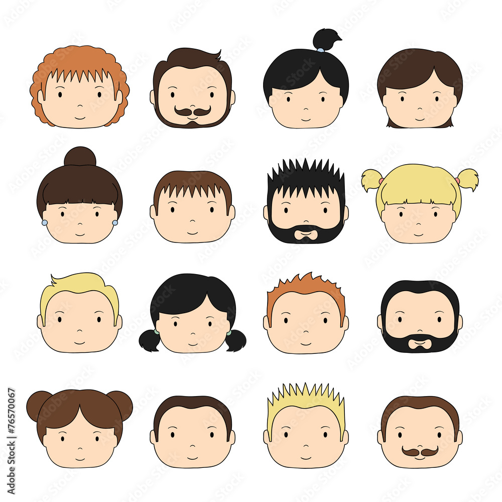 Set of colorful office people icons. Businessman. Businesswoman Set of colorful office people icons. Businessman. Businesswoman