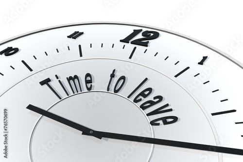 Time to leave - detail of a clock